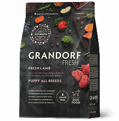 GRANDORF Fresh Dog PUPPY Lamb&Sweet Potato (Свежее мясо ягненка с бататом для щенков) 1 кг