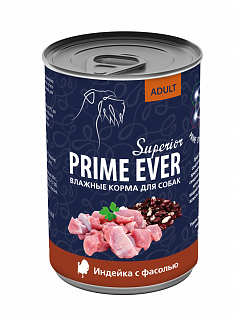Prime Ever Superior влажный корм для собак индейка с фасолью 0,4 кг