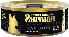 GOLDEN LINE Телятина натуральная в желе для кошек 100 г