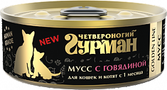 GOLDEN LINE Мусс с говядиной для кошек и котят 100 г