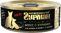 GOLDEN LINE Мусс с курицей для кошек и котят 100 г