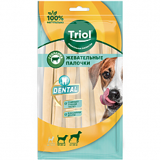 DENTAL Палочки жевательные белые, 15см (уп.8шт.), Triol