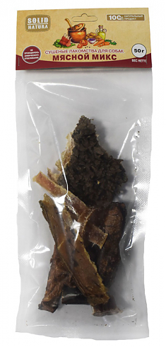 Solid Natura Мясной Микс сушёное лакомство для собак 0,05 кг