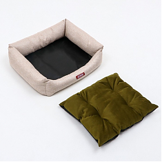 Лежак Люкс (флок) OLIVE №2 (60х50х15) XODY