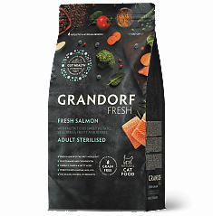 GRANDORF Fresh Cat STERILISED Salmon&Sweet Potato (Лосось с бататом д/стерил кошек) 2кг, шт