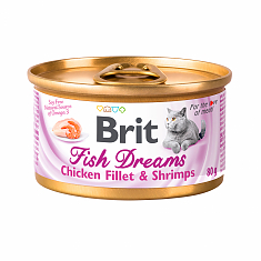 Brit Сare Fish Dreams с куриным филе и креветками, 80 гр