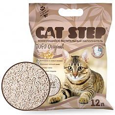 CAT STEP Tofu Original Наполнитель комкующийся растительный, 12 л