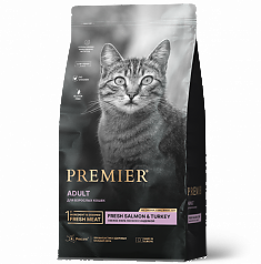 PREMIER CAT ADULT Salmon&Turkey 8 кг (Лосось с индейкой для взрослых кошек)