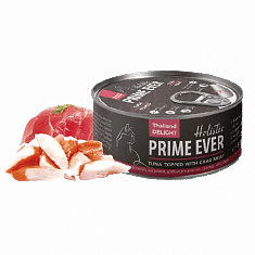 Prime Ever 1B Тунец с крабом с желе влажный корм для кошек жестяная банка 0,08 кг
