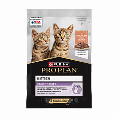 PRO PLAN HEALTHY START для котят (ЛОСОСЬ, СОУС), 85г
