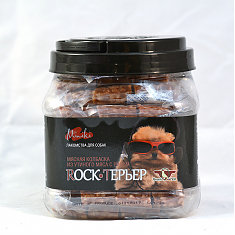 Лакомство ROCK-ТЕРЬЕР колбаски для собак мини пород (УТКА С РИСОМ), 750 г. GQ MINIKI.