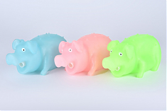 Игрушка-пищалка для собак Свинка, мигает (20х9х10см), микс, NUNBELL