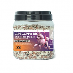 Лакомство ДРЕССУРА BIG для собак и кошек (УТКА, ТУНЕЦ), 750 г.