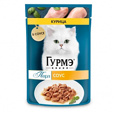 Гурмэ Перл Нежное филе для кошек (КУРИЦА, СОУС), 75 г