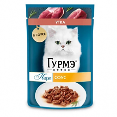 Гурмэ Перл Нежное филе для кошек (УТКА, СОУС), 75 г