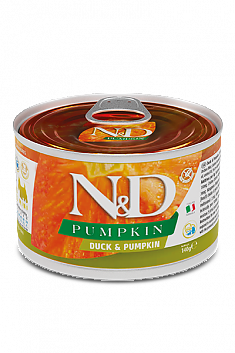 N&D PUMPKIN влажный корм для взрослых собак (УТКА, ТЫКВА), 140 г.