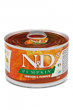 N&D PUMPKIN влажный корм для взрослых собак (ОЛЕНИНА, ТЫКВА), 140 г.