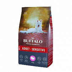 MR. BUFFALO ADULT M/L SENSITIVE для взр.собак всех пород с чувст.пищеварением, (ИНДЕЙКА), 14 кг