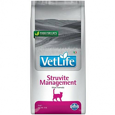 VET LIFE STRUVITE MANAGEMENT для кошек (лечения рецидивов струвитного уролитиаза), 5 кг