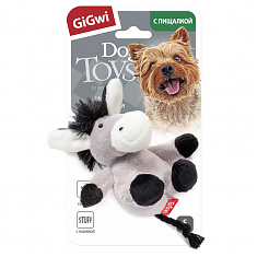 PLUSH FRIENDZ Игрушка для собак Ослик с пищалкой, 10 см