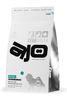 AJO Vet Dieta Renal Корм сухой для собак при хронической болезни почек, 2 кг