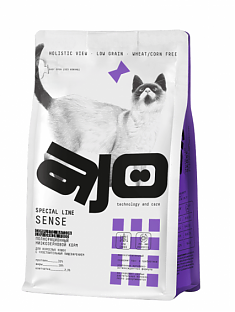 AJO Cat Sense Сухой полнорационный корм для кошек с чувствительным пищеварением, 1,5 кг