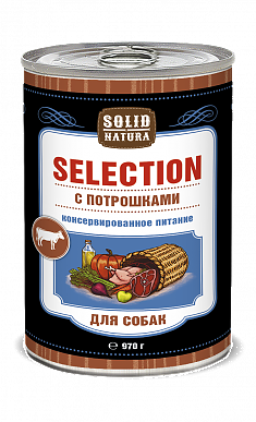 Solid Natura Selection Потрошки влажный корм для собак жестянная банка 0,97 кг