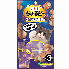 INABA Churu Bee Запеченные трубочки для кошек (КУРИЦА, ТУНЕЦ МАГУРО) 3шт по 10 г