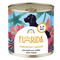FLORIDA Консервы для собак перепелка/груша 240гр, шт