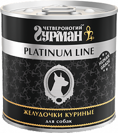 PLATINUM LINE Желудочки куриные в желе для собак 240 г