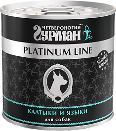 PLATINUM LINE Калтыки и языки в желе для собак 240 г