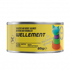 WELLEMENT паштет для котят (ТУНЕЦ, УТКА), 85 г