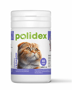 POLIDEX Гелабон для кошек, 80 табл