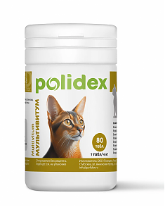 POLIDEX Мультивитум для кошек, 80 табл