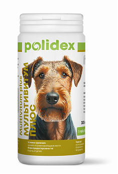 POLIDEX Мультивитум+ для крупных собак, 300 табл