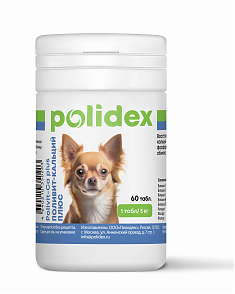 POLIDEX Поливит-Кальций+ для собак, 60 табл