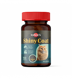 TAMACHI Shiny Coat витамины для кошек, 100 табл