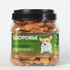 Лакомство ЗДОРОВЬЕ галеты мясо курицы и злаки для собак и кошек, 750 г.