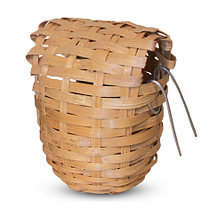 Triol NATURAL Гнездо-корзина для птиц из лозы, d70х110мм