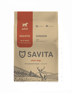 SAVITA GRAIN FREE ADULT с олениной 1кг 938, шт