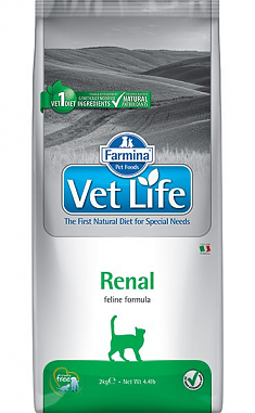 VET LIFE RENAL для кошек (поддержание функции почек), 2 кг