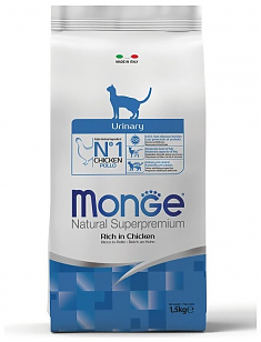 Monge Cat Urinary Сухой корм для кошек профилактика МКБ (КУРИЦА), 400г	