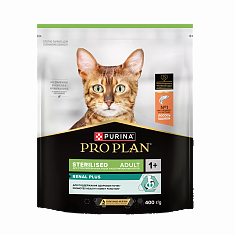 PRO PLAN Sterilised RENAL PLUS для кошек (ЛОСОСЬ), 400г