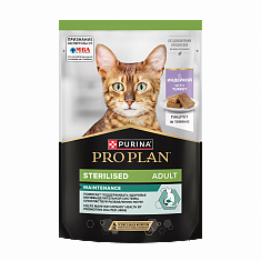 PRO PLAN Sterilised MAINTENANCE для стерилизованных кошек (ИНДЕЙКА, ПАШТЕТ), 75 г