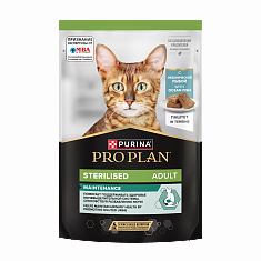 PRO PLAN Sterilised MAINTENANCE для стерилизованных кошек (ОКЕАНИЧЕСКАЯ РЫБА, ПАШТЕТ), 75 г