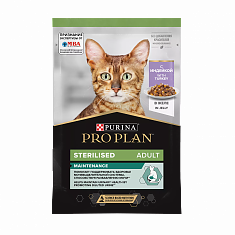 PRO PLAN Sterilised MAINTENANCE для стерилизованных кошек (ИНДЕЙКА, ЖЕЛЕ), 85 г